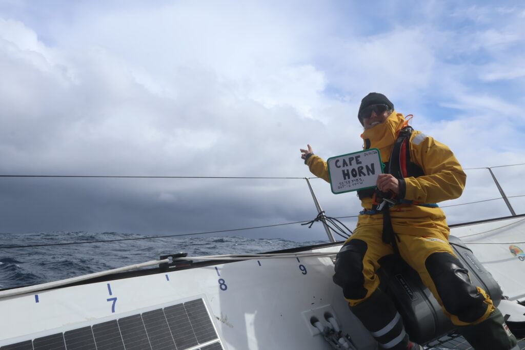 Molly La pointe qui a passé le Cap Horn avec IDEC SPORT dans le Trophée Jules Verne