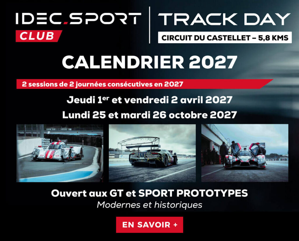Calendrier Track day 2027 Idec Sport Club